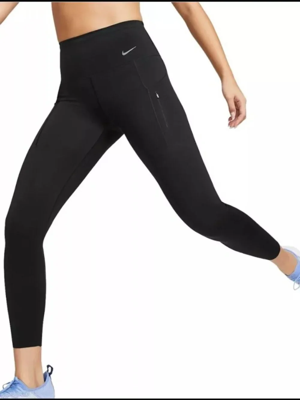Women's Nike Go Firm-Support High-Rise 7/8 Leggings with Pockets-Size L (DQ5636)